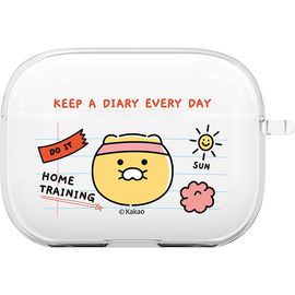 [S2B] KAKAOFRIENDS Choonsik Diary AirPods Pro Keyringset Clear Slim case-Apple Bluetooth Earphones All-in-One Case-Made in Korea
